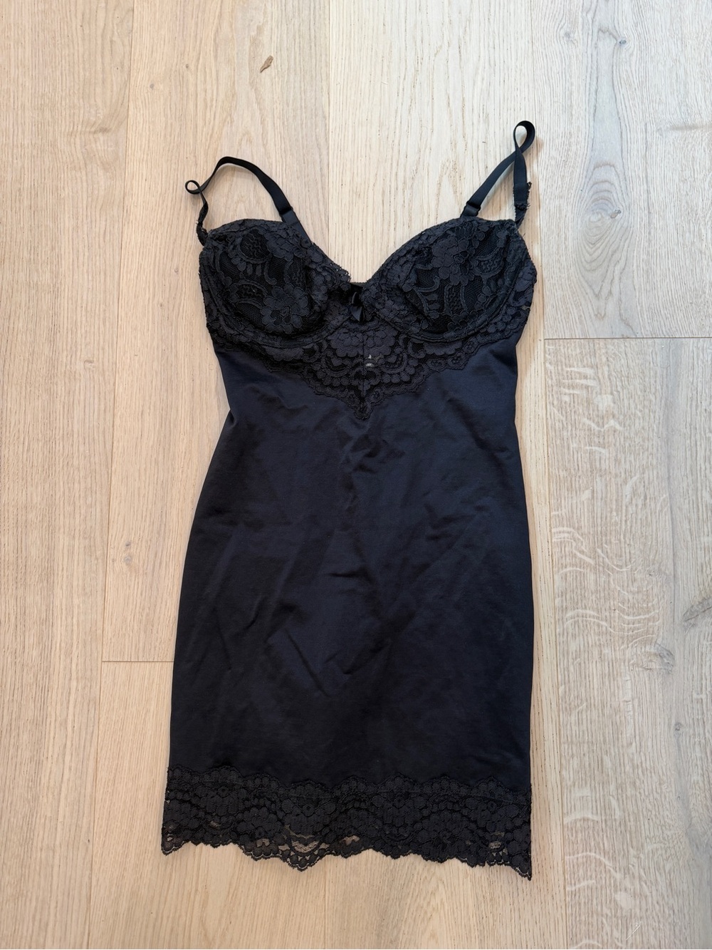 Victoria’s Secret Black Lace Slip Chemise 36C